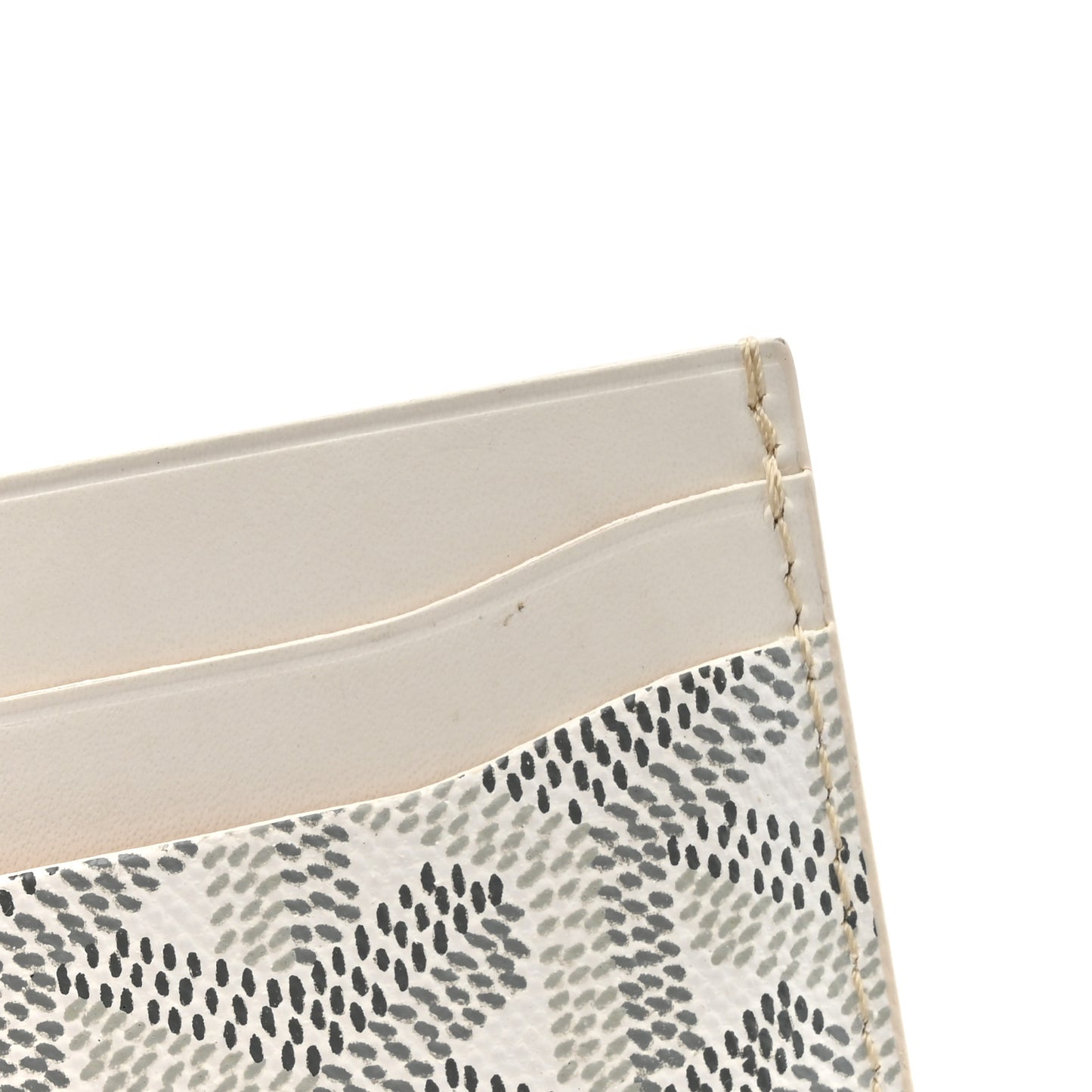 Goyardine Saint Sulpice Card Holder White