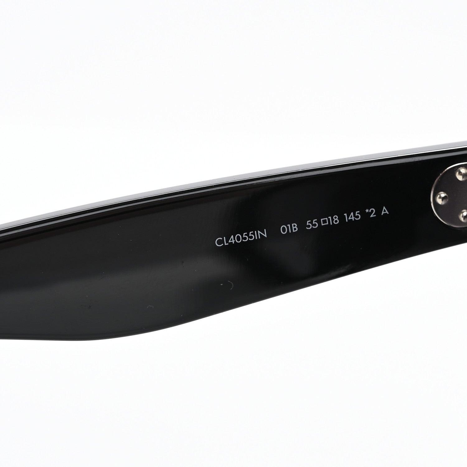 Celine Acetate Polarized Oversized Sunglasses CL4055IN Black 6 of 7