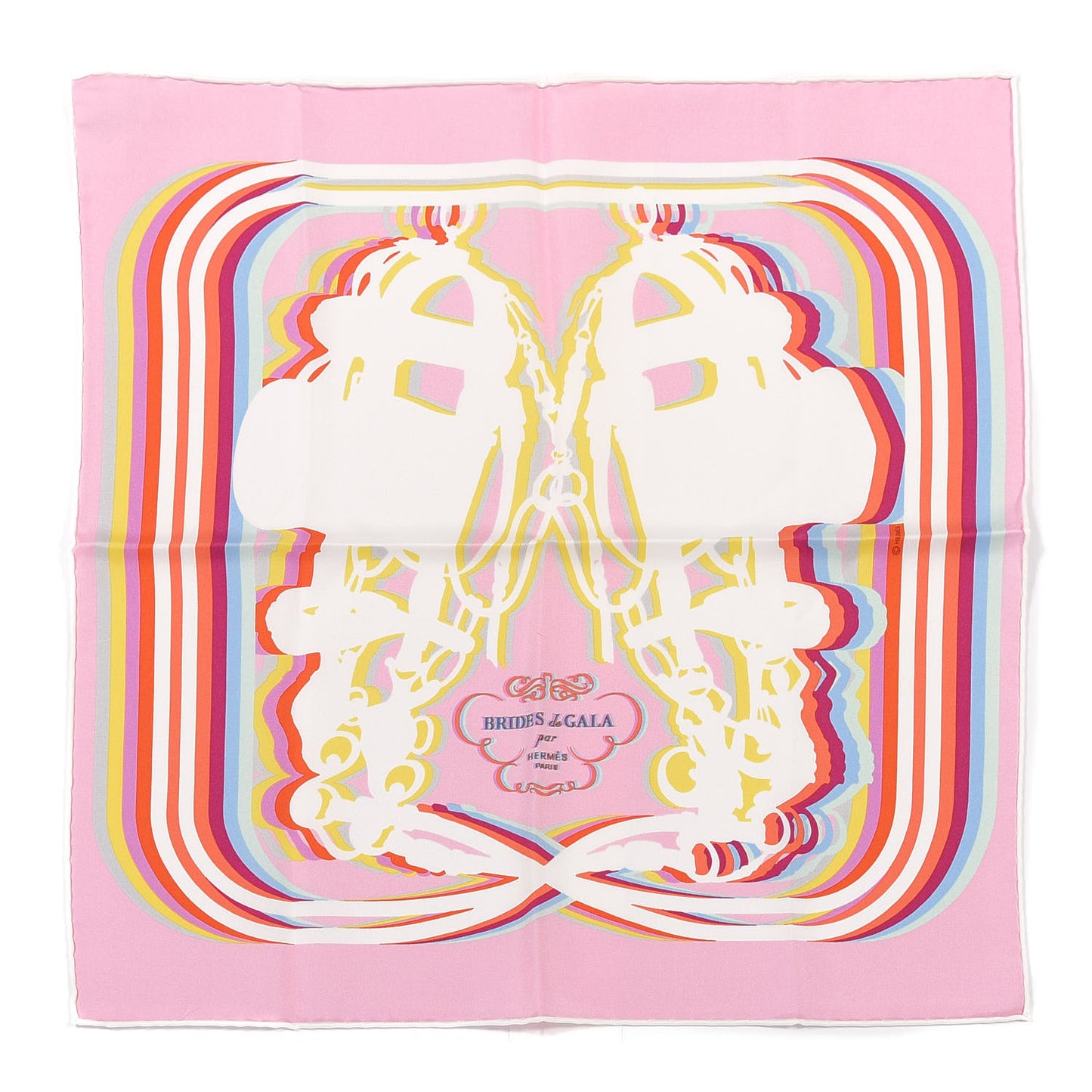 Silk Brides De Gala Shadow Pocket Square Rose Pale Blanc