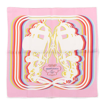 Hermes Silk Brides De Gala Shadow Pocket Square Rose Pale Blanc 1 of 4
