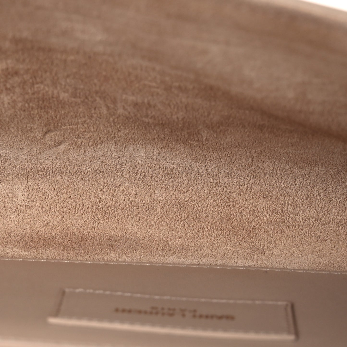 Patent Grain de Poudre Lutetia Flap Clutch Beige