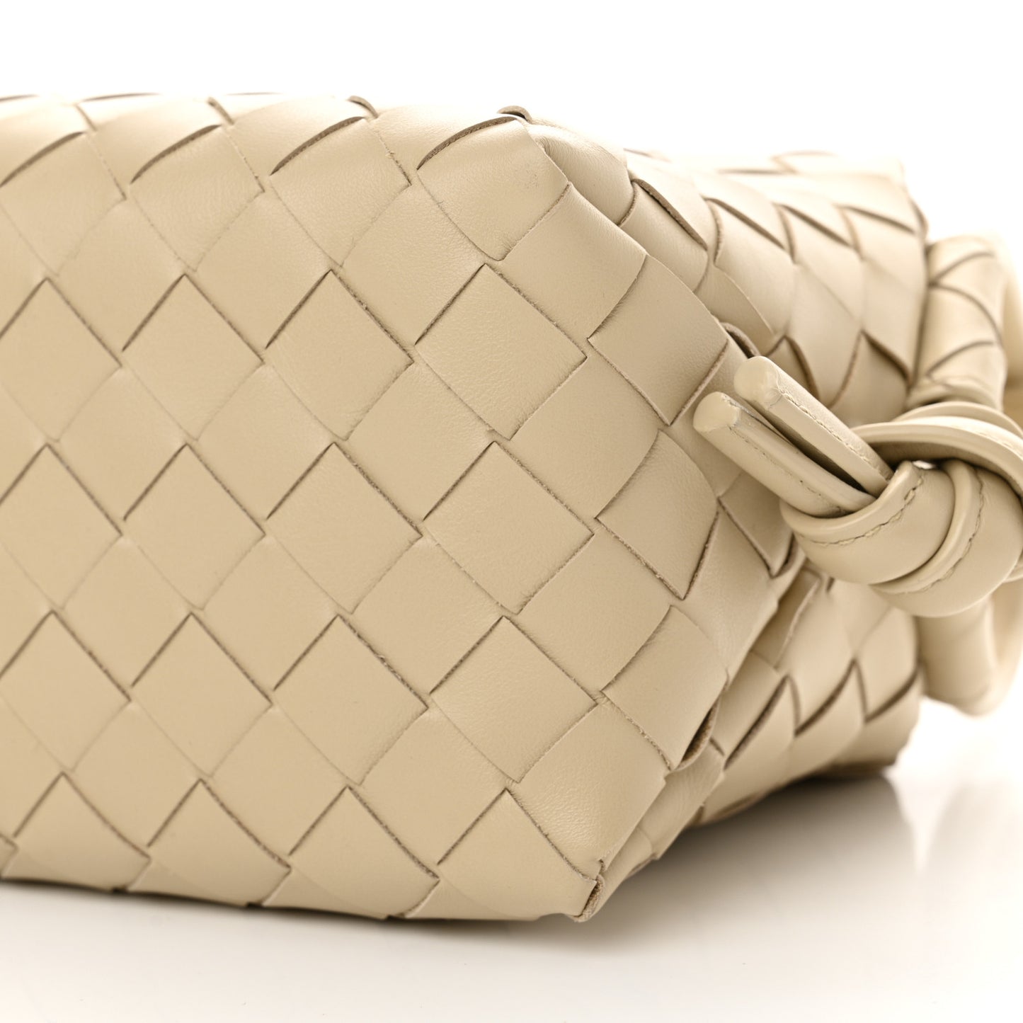 Calfskin Intrecciato Small Loop Top Handle Light Butterscotch