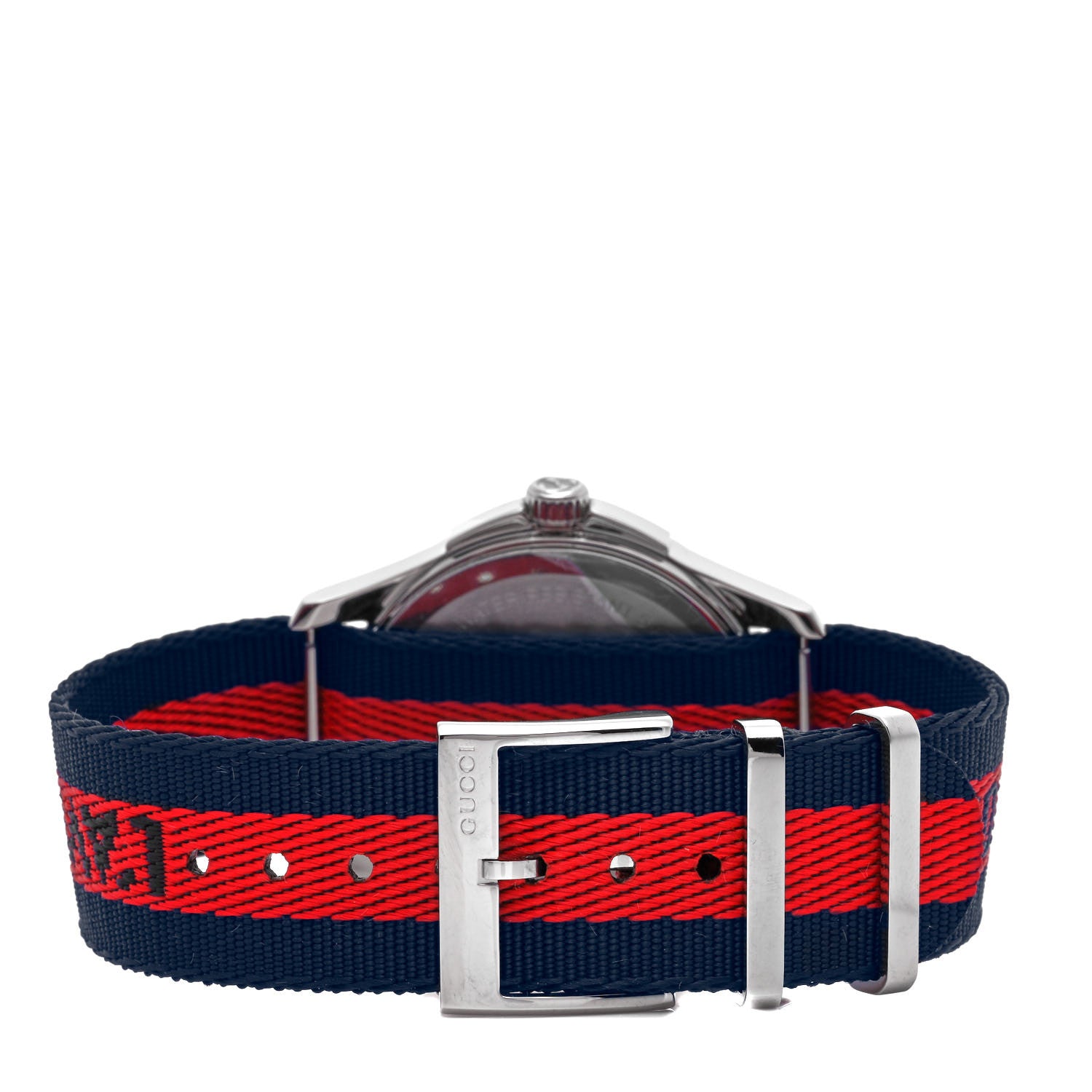 Gucci Stainless Steel Nylon 38mm Le Marche Des Merveilles Tiger Quartz Watch Navy 3 of 5
