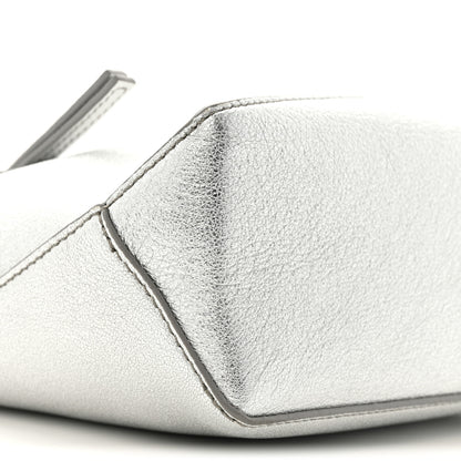 Loewe Laminated Lambskin Mini Puzzle Edge Bag Silver 8 of 9
