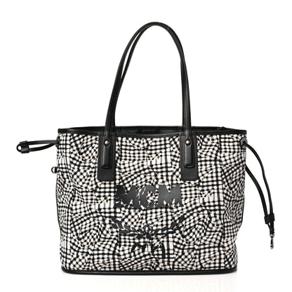 MCM Visetos Medium Liz Reversible Shopper Tote Black 11 of 16