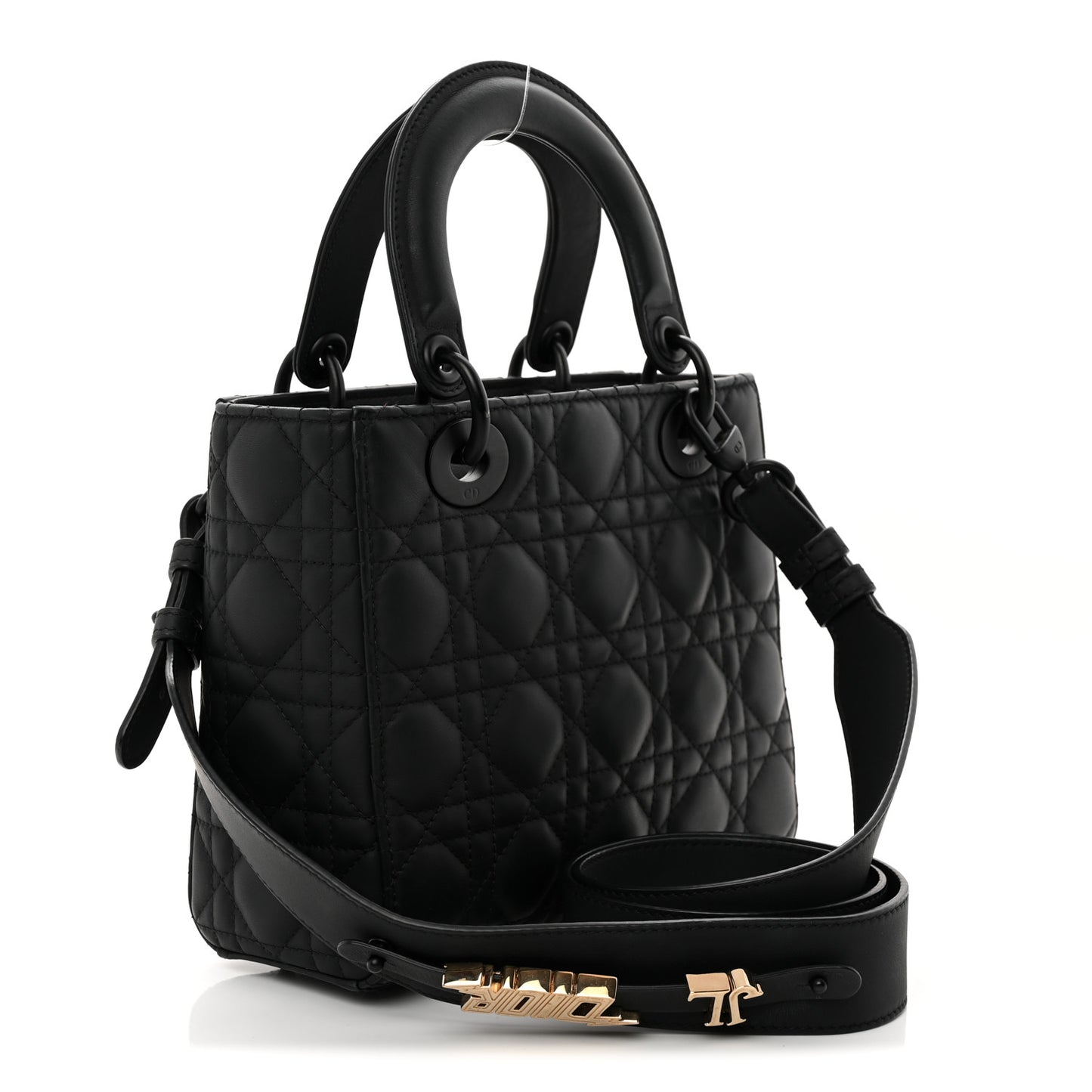Ultra Matte Calfskin Cannage Small My ABCDior Lady Dior Black