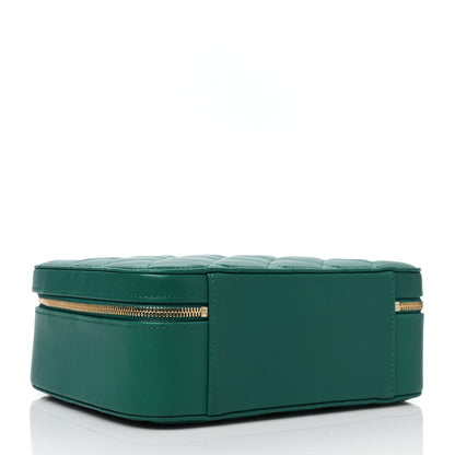 Chanel Lambskin Quilted Top Handle Vanity Case Green 3 of 8