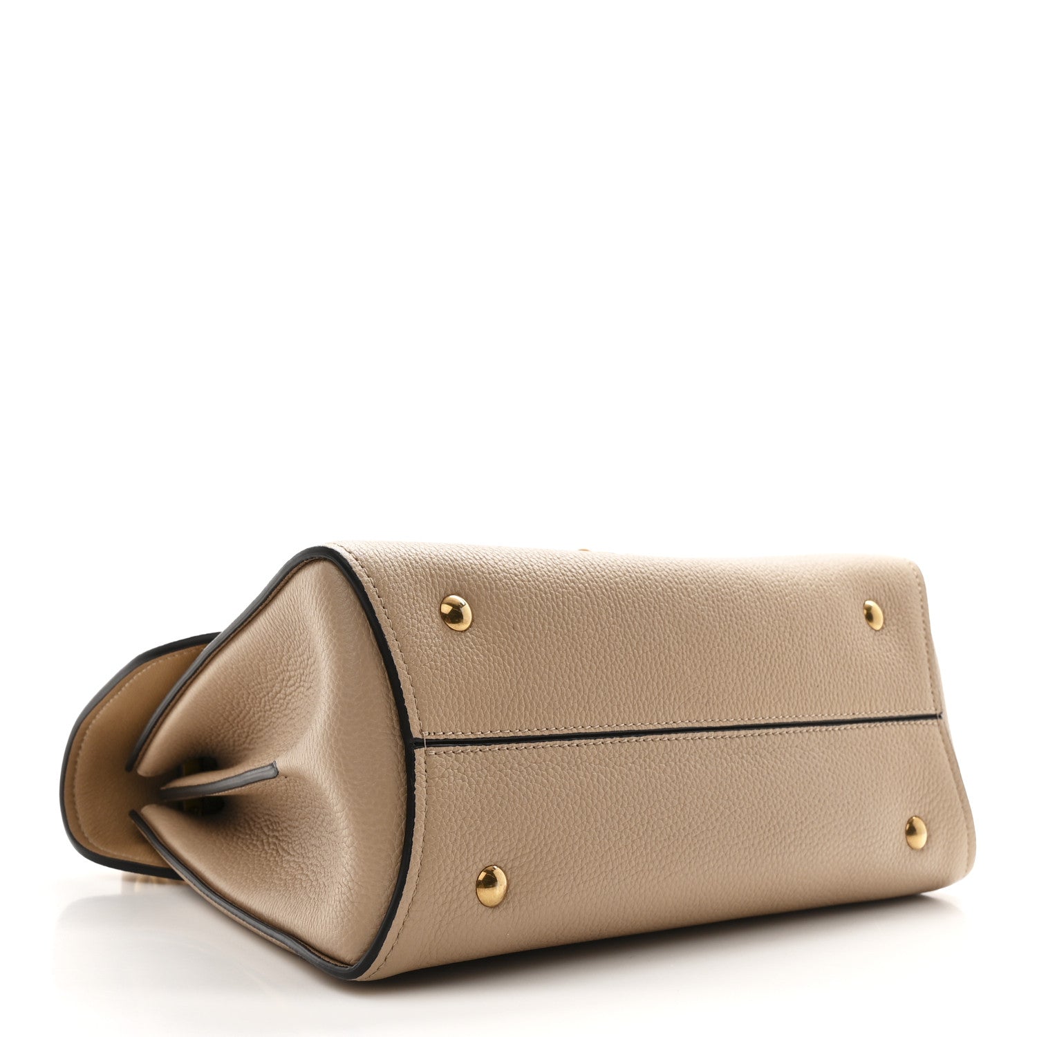 Salvatore Ferragamo Calfskin Small Margot Top Handle Satchel Almond 4 of 10
