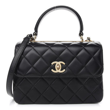 Chanel Lambskin Quilted Small Trendy CC Dual Handle Flap Bag Black 1 of 9