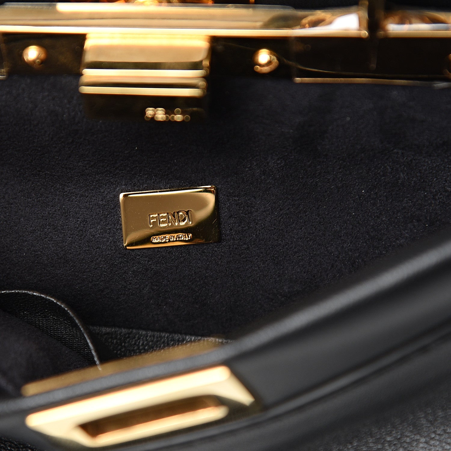 Fendi Nappa Micro Peekaboo Iconic Satchel Black 8 of 9