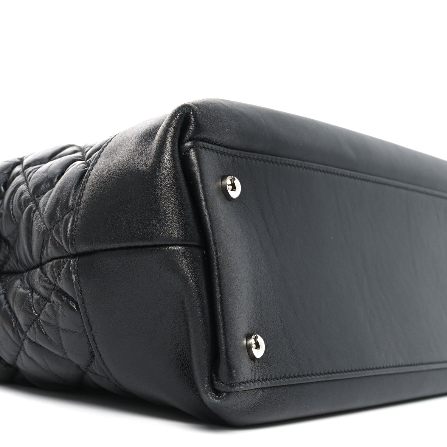 Chanel Aged Calfskin Quilted Be CC Tote Black 9 of 12