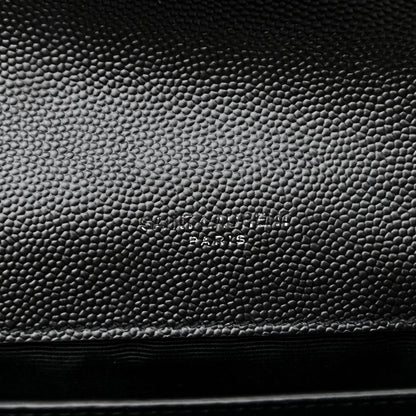 Saint Laurent Grain De Poudre Medium Classic Monogram Kate Satchel Black 7 of 10