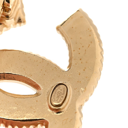 Chanel Metal Enamel CC Brooch Gold White 5 of 6