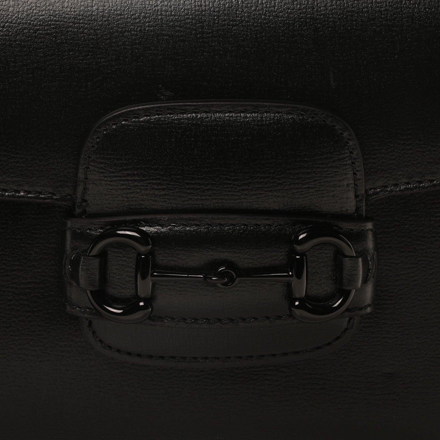 Gucci Azalea Calfskin Web Monochrome Small Horsebit 1955 Shoulder Bag Black 9 of 11