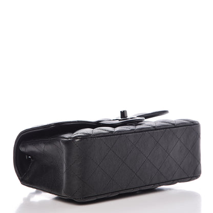 Chanel Crumpled Calfskin Quilted Mini Rectangular Flap So Black 4 of 9