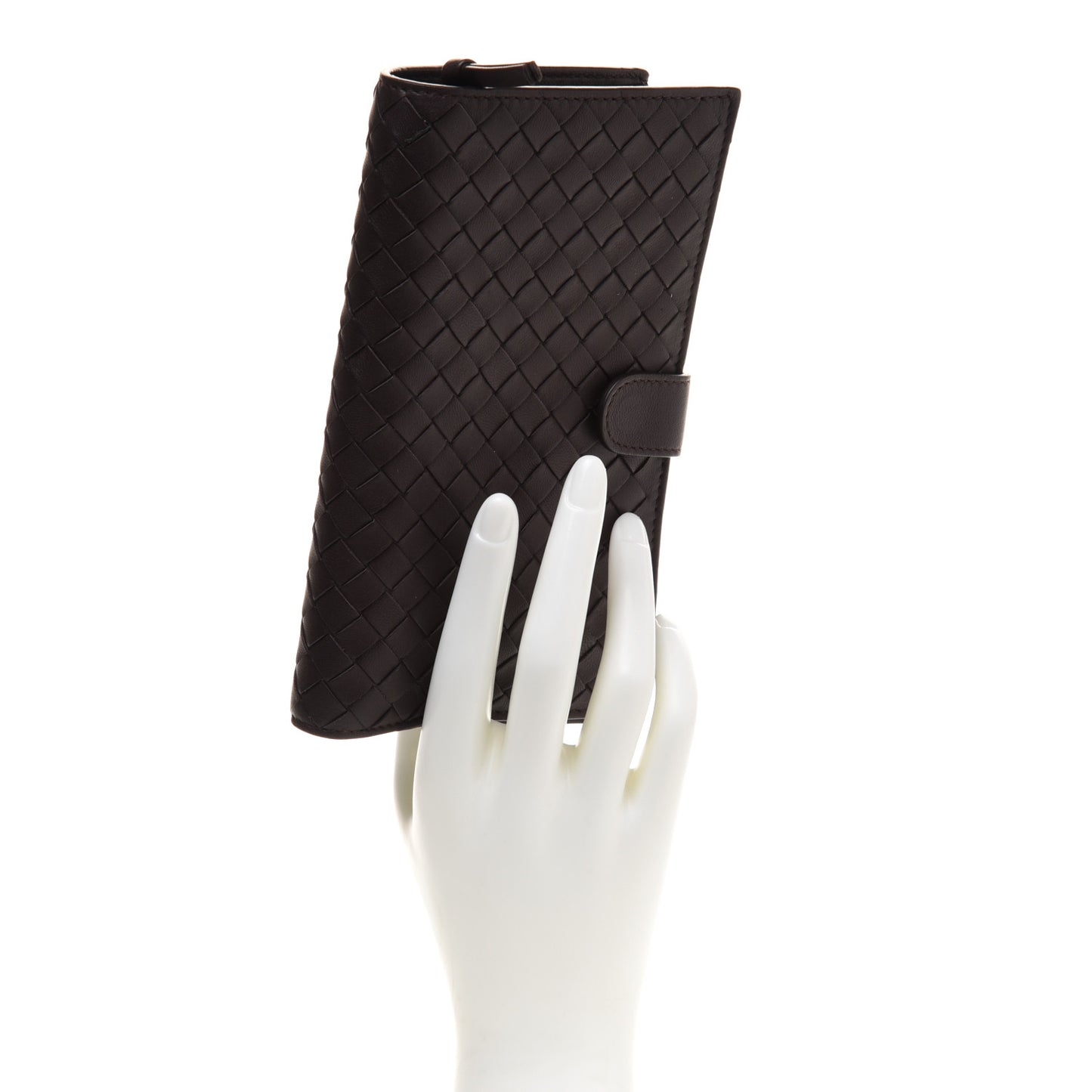 Nappa Intrecciato Continental Wallet Ebano