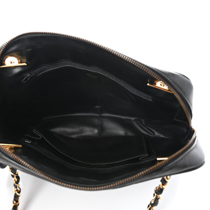 Chanel Lambskin Chevron Quilted Shoulder Bag Black 5 of 11