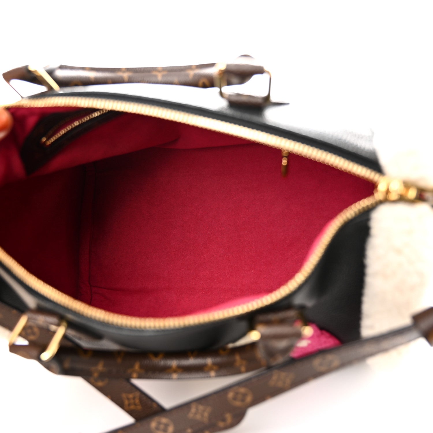 Louis Vuitton Calfskin Monogram Teddy Speedy Bandouliere 30 Black 5 of 10