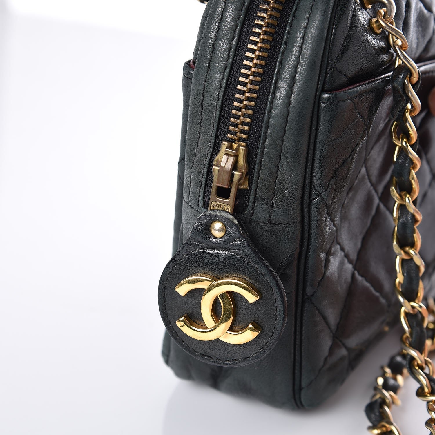Chanel Lambskin Quilted Camera Case Black 22 of 26