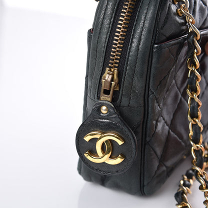 Chanel Lambskin Quilted Camera Case Black 22 of 26