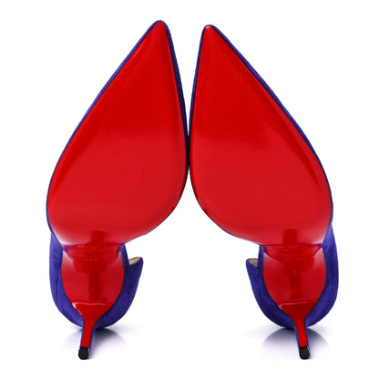 Christian Louboutin Veau Velour Iriza 100 Pumps 37.5 Purple Pop 5 of 7