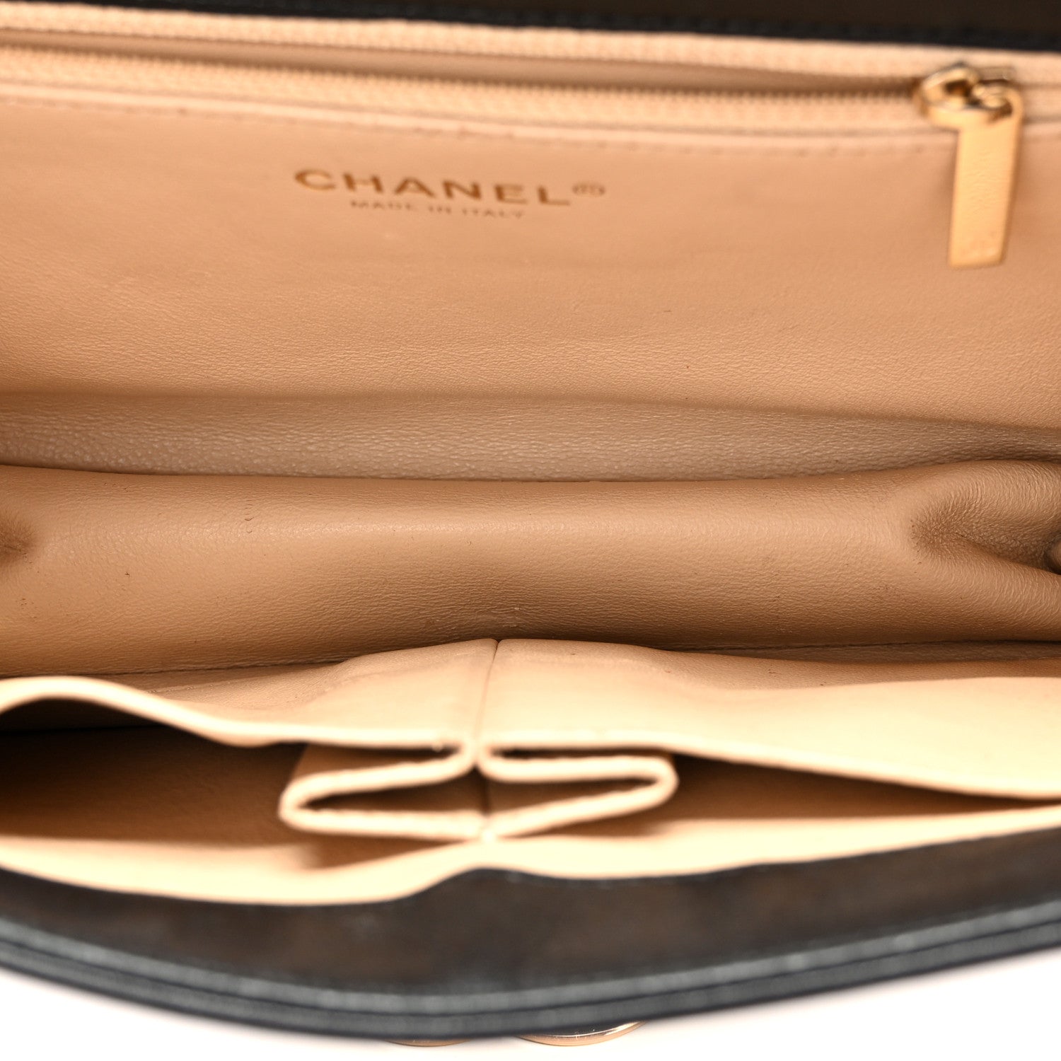 Chanel Sheepskin Chain CC Subtle Flap Black 5 of 10