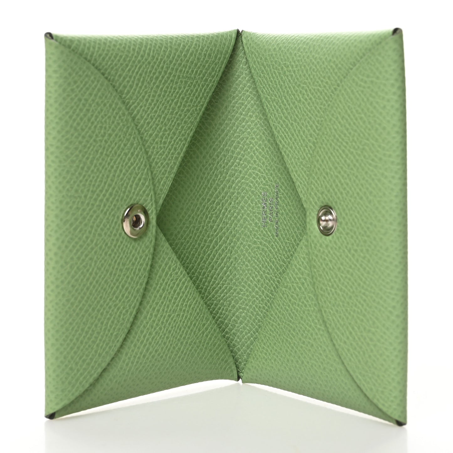 Epsom Calvi Card Case Vert Criquet