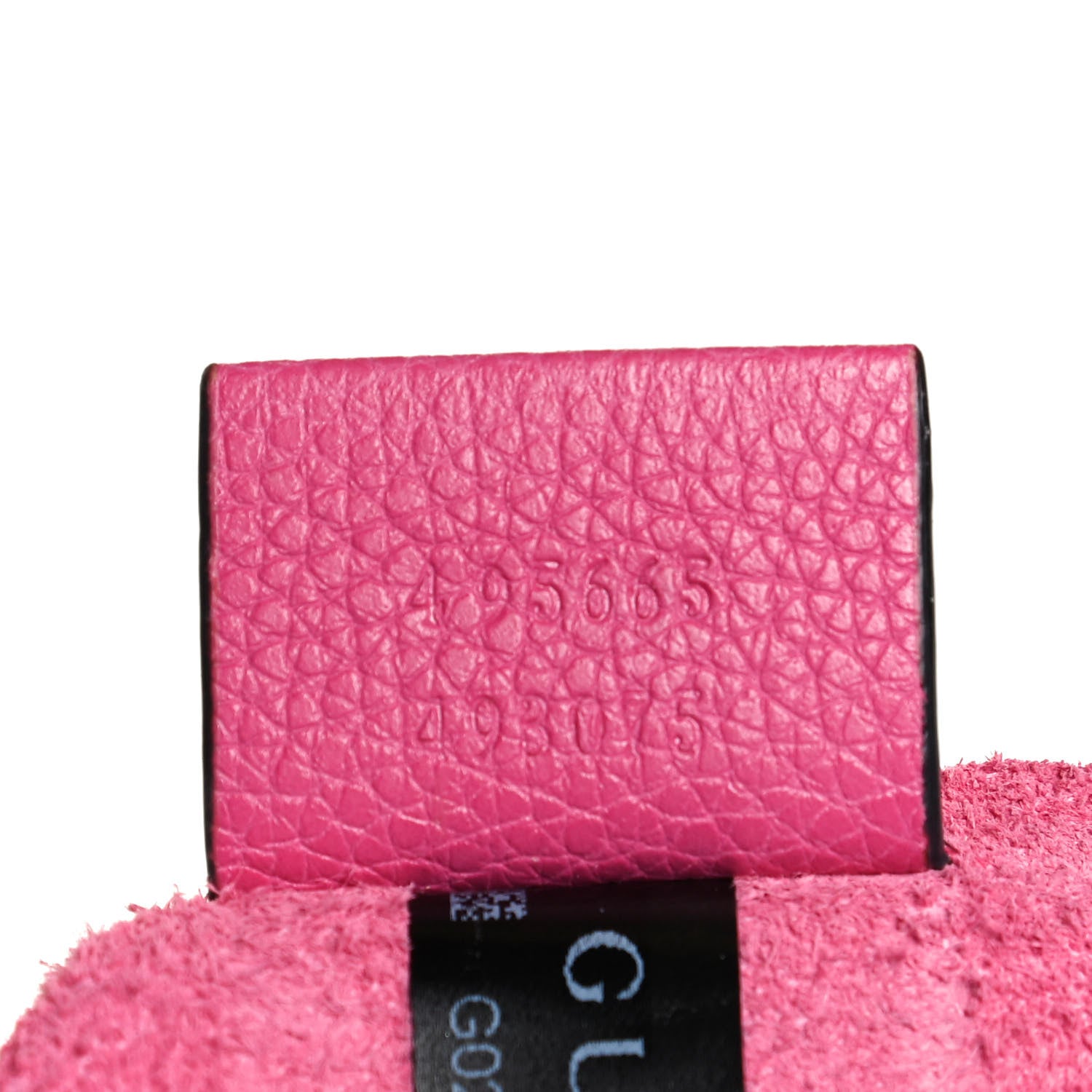 Gucci Pebbled Calfskin Medium Logo Portfolio Clutch Box Pink Green 8 of 14