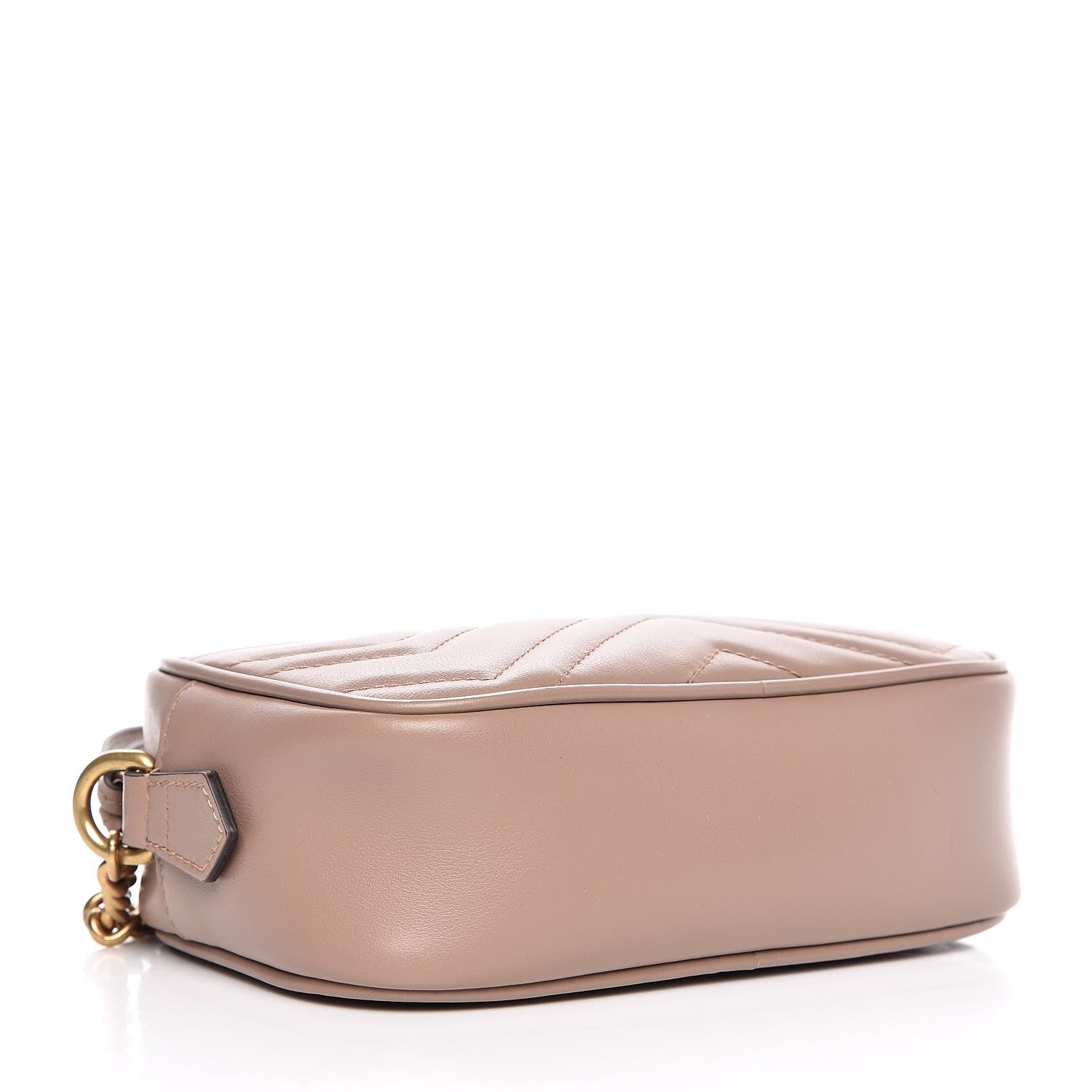 Gucci Calfskin Matelasse Mini GG Marmont Chain Shoulder Bag Nude 4 of 7