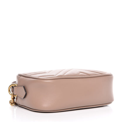 Gucci Calfskin Matelasse Mini GG Marmont Chain Shoulder Bag Nude 4 of 7