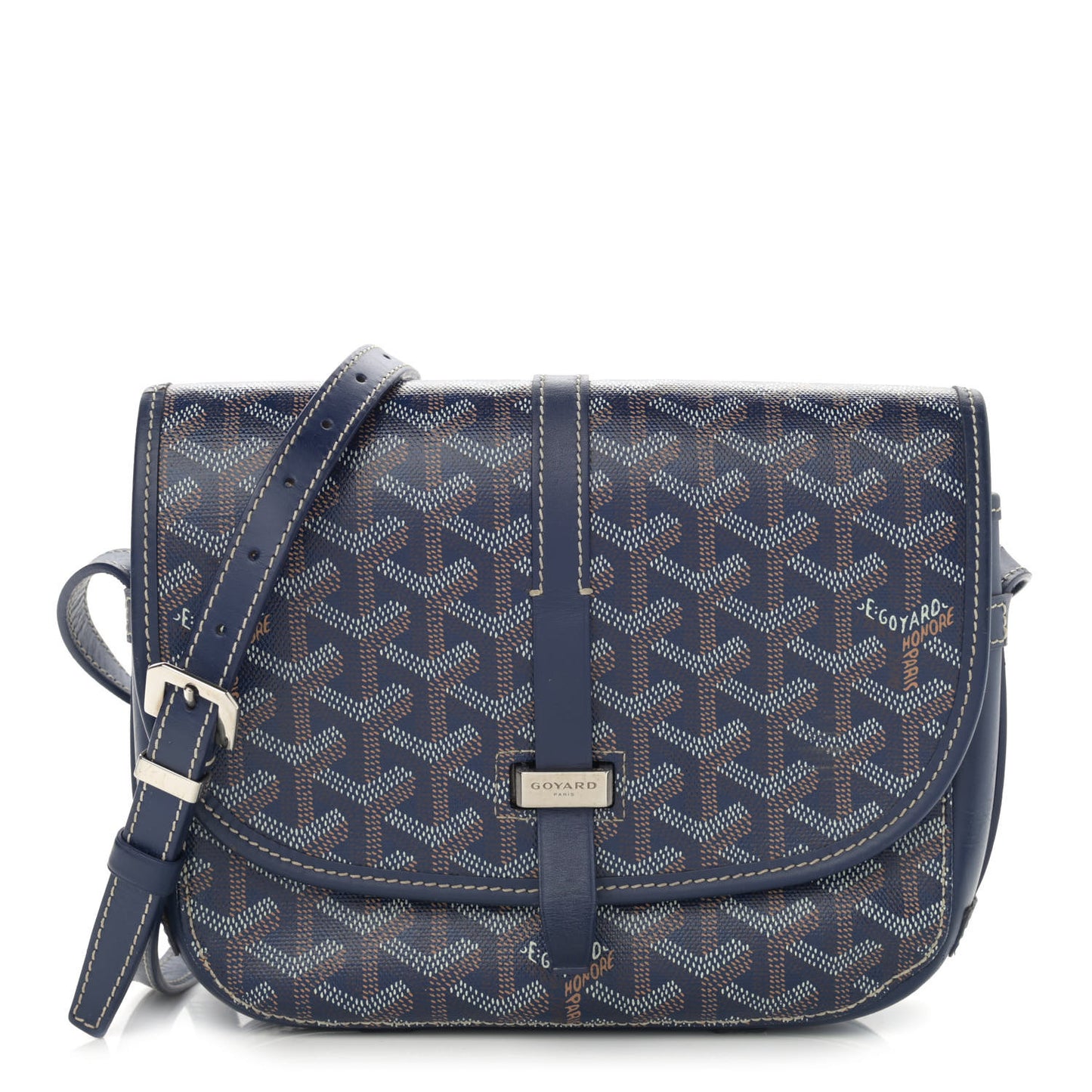 Goyardine Belvedere II PM Messenger Bag Navy