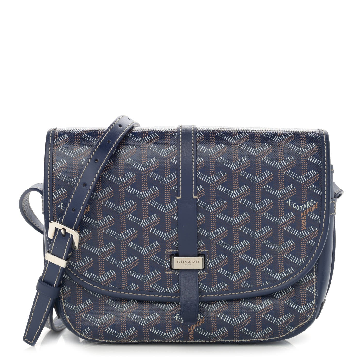 Goyard Goyardine Belvedere II PM Messenger Bag Navy 1 of 11