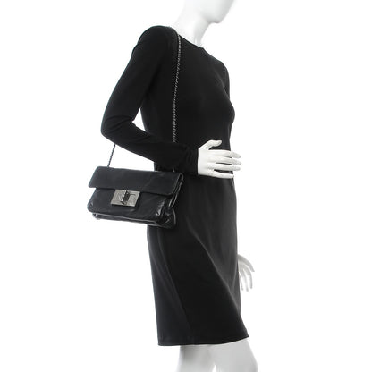 Chanel Lambskin Mademoiselle Lock Flap Pochette Black 3 of 10