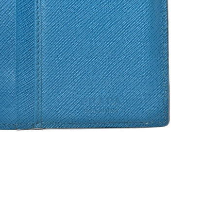 Prada Saffiano Greche Long Wallet Baltico Soleil 8 of 11