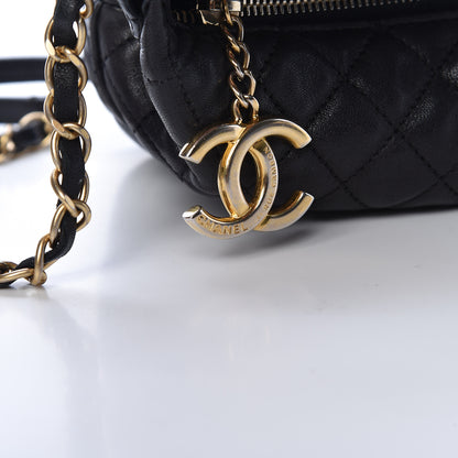 Chanel Lambskin Quilted Small Hobo Black 14 of 20