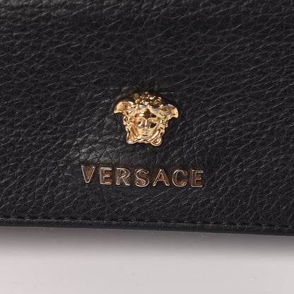 Versace Grained Calfskin Continental Wallet Black 6 of 14