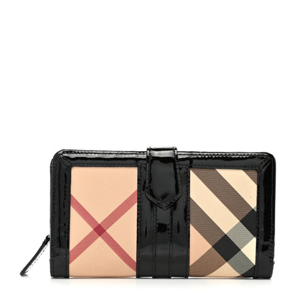 Burberry Supernova Check Constance Continental Wallet Black 1 of 7