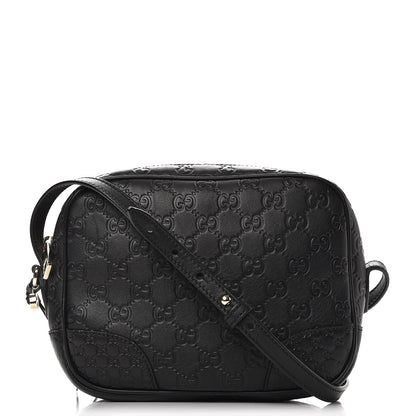 Gucci Guccissima Mini Bree Messenger Bag Black 1 of 7