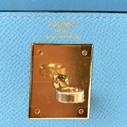 Hermes Epsom Kelly Sellier 28 Bleu Du Nord 5 of 10