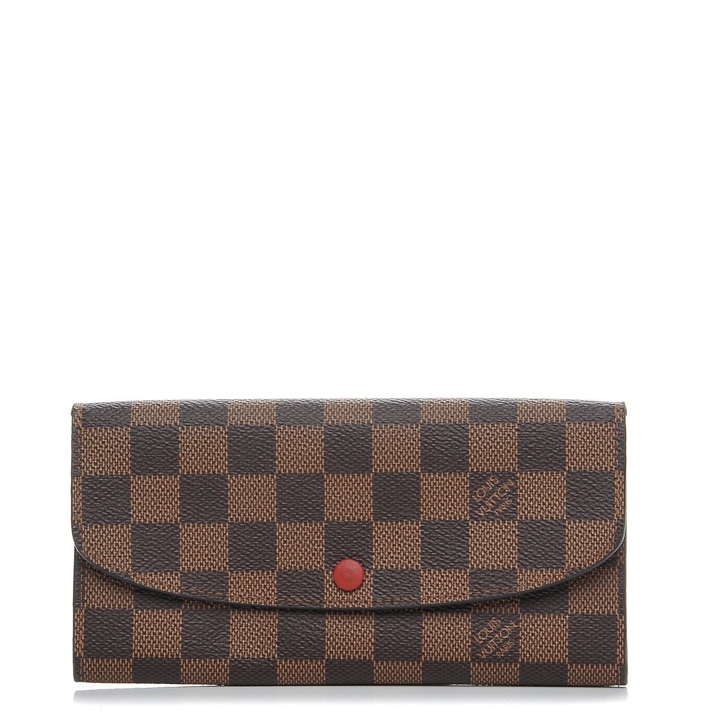 Damier Ebene Emilie Wallet Red