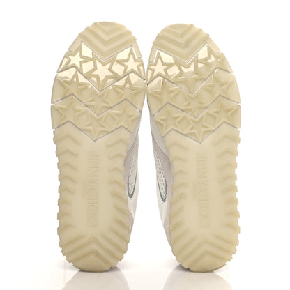 Jimmy Choo Mesh Suede Calfskin Java Sneakers 36.5 White 6 of 12