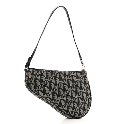 Christian Dior Monogram Mini Saddle Pochette Black 3 of 13