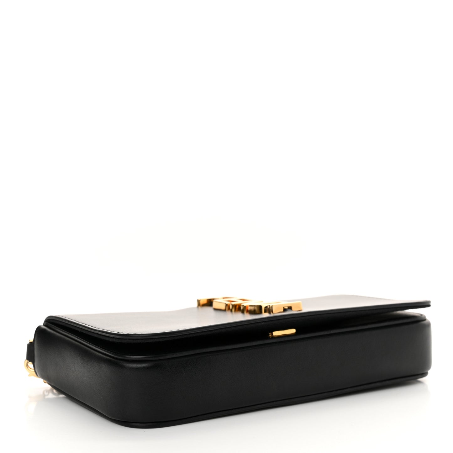Vitello Grace Matte Fendigraphy Wallet On Chain Black