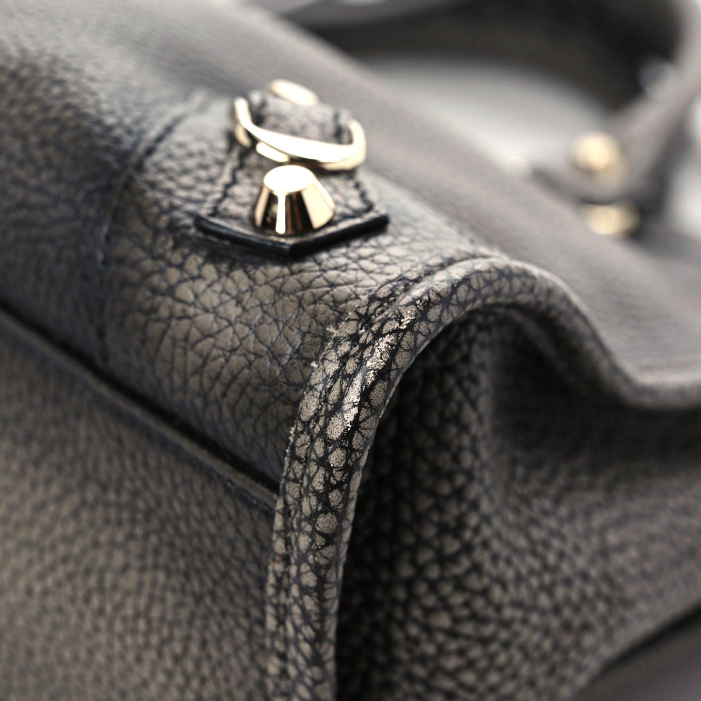 Grained Calfskin Classic Gold Hardware City Ombre Grey Gradient