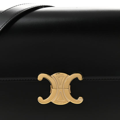 Celine Shiny Calfskin Medium Triomphe Black 9 of 11