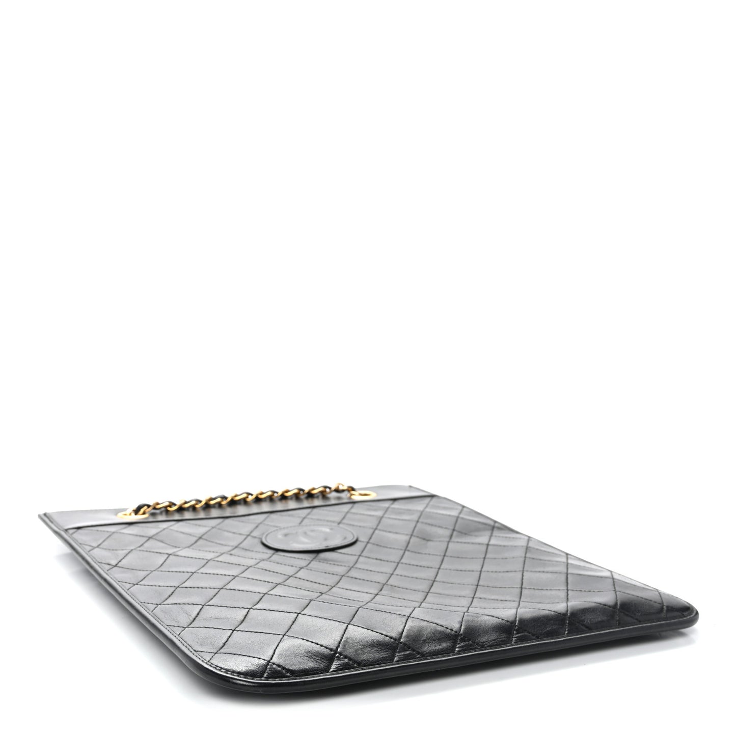 Lambskin Quilted CC Shoulder Bag Black