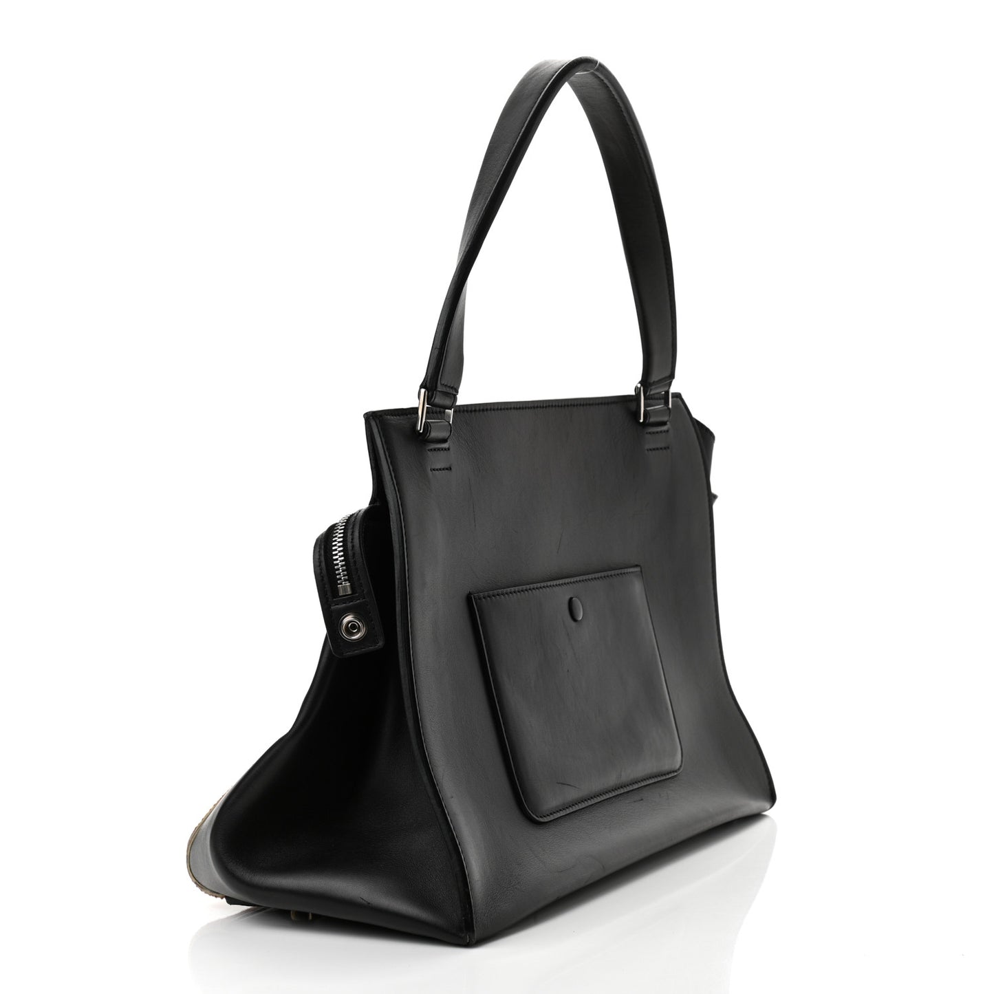 Pony Hair Calfskin Medium Edge Shoulder Bag Praline