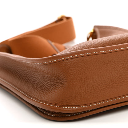 Hermes Taurillon Clemence Evelyne III PM Gold 9 of 10