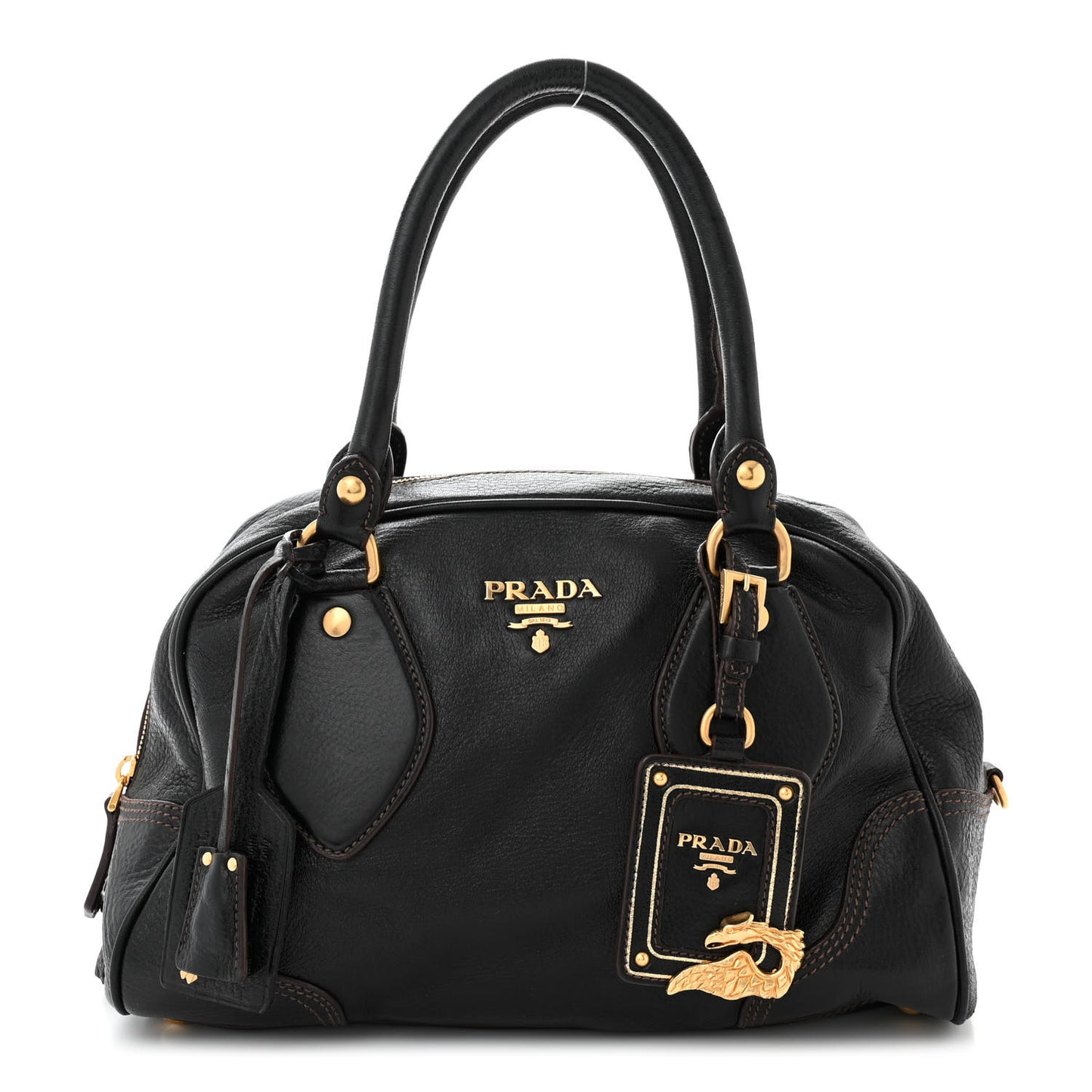 Cervo Animalier Shoulder Bag Black