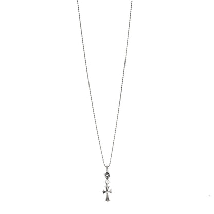 Chrome Hearts Sterling Silver Tiny CH Cross Ball Pendant Necklace 1 of 4
